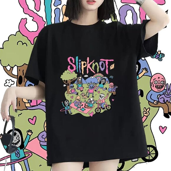 Slipknot Classic T-Shirt Retro Metal Band Tee Unisex Rock Shirt Heavy Metal Fan - Picture 1 of 7